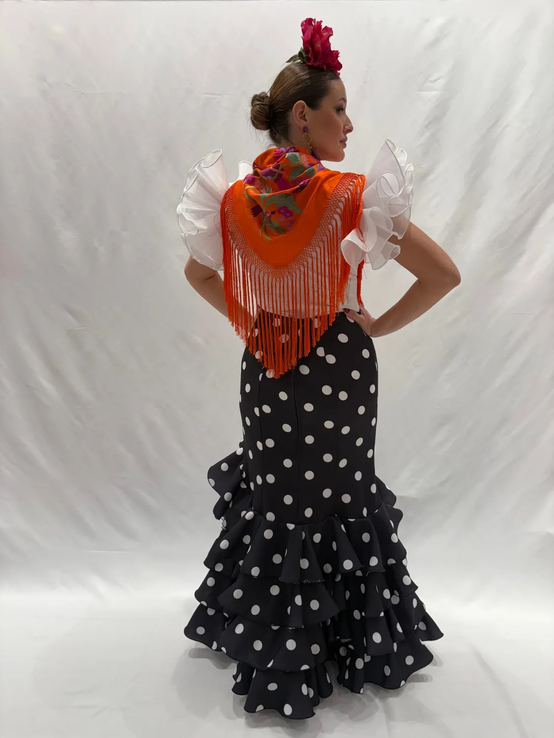 Viva La Feria Sanlúcar jupe flamenca à pois