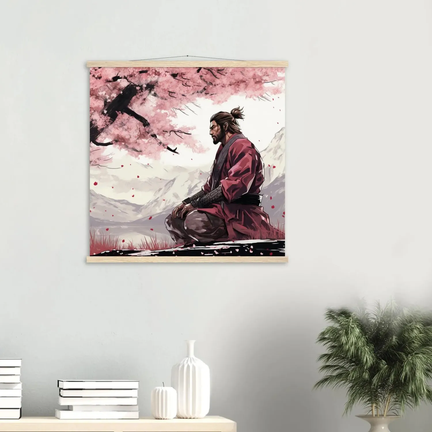 Japon style Tableau Japonais Sakura ‘samurai’ décoration murale