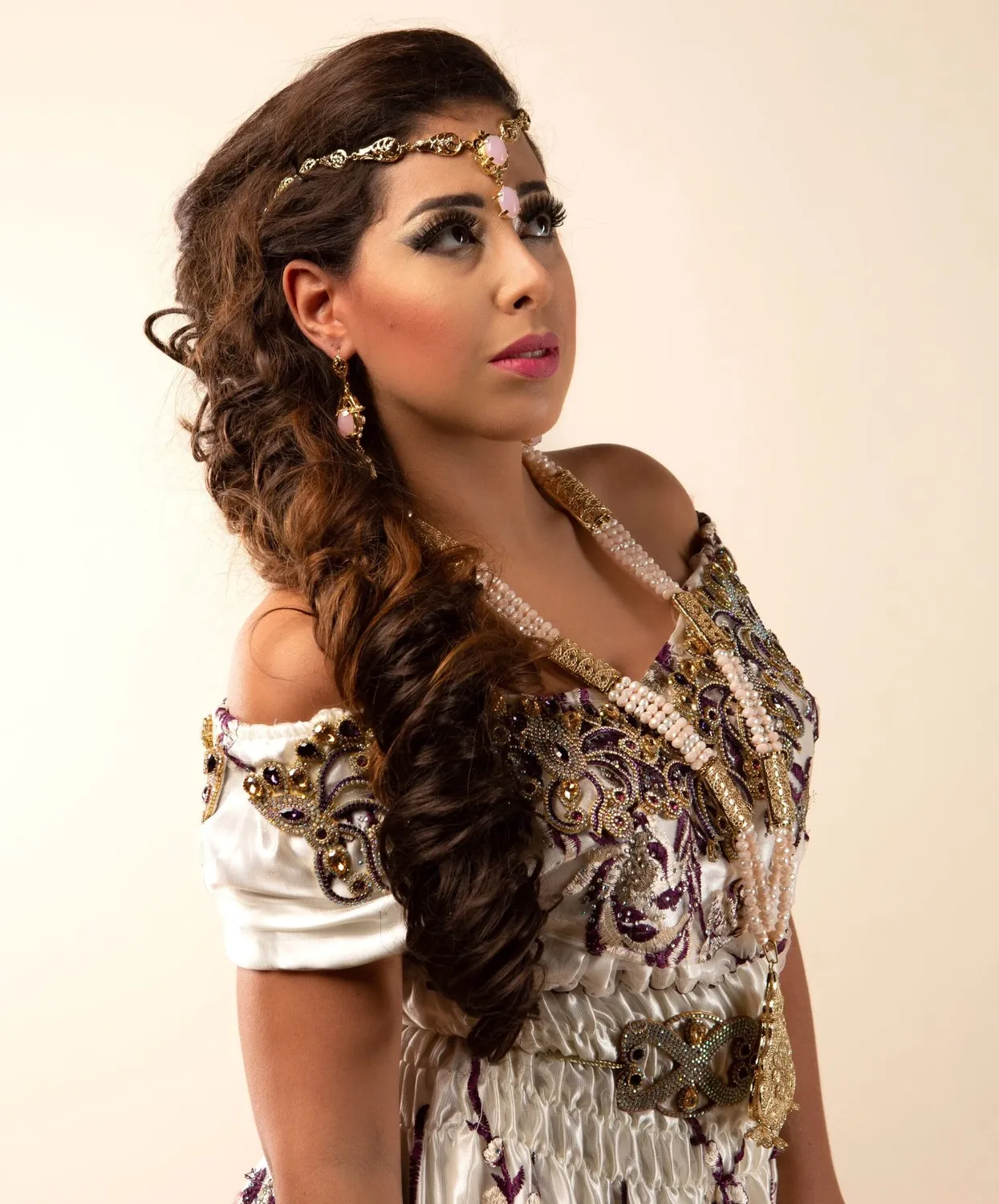 Célèbr'Orient Samah blousa blanche col bateau
