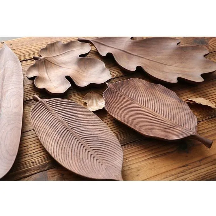 Japon style Okawa assiette bois noyer fait main