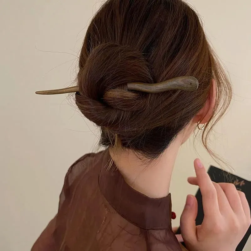 Esprit du Japon bâton cheveux bois kanzashi