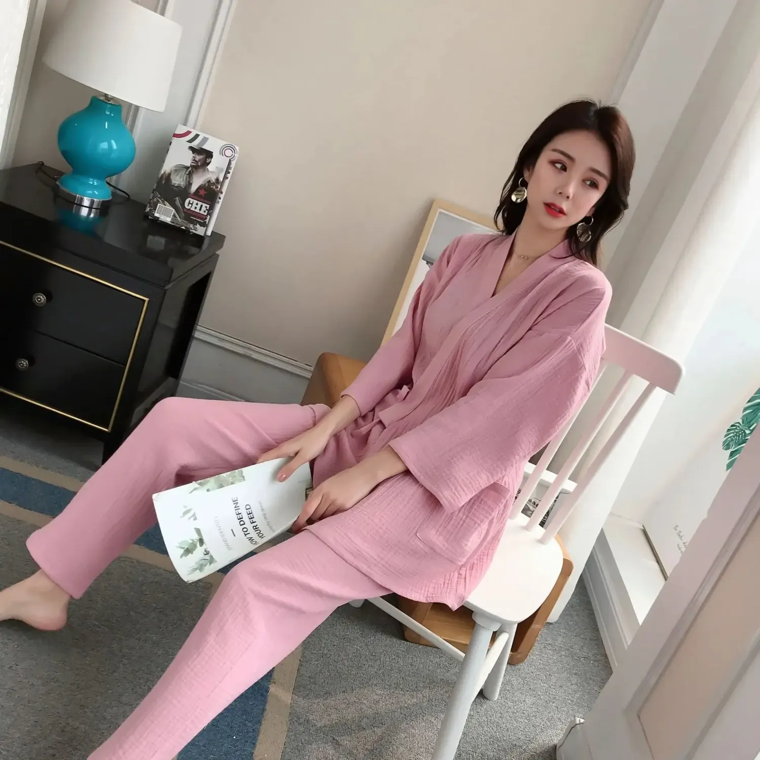 Japon style pyjama combinaison femme cocooning douce