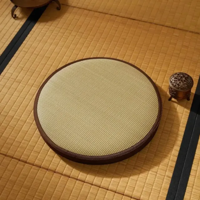 Japon style Zabuton En Tatami Rond ‘fujida’ coussin méditation