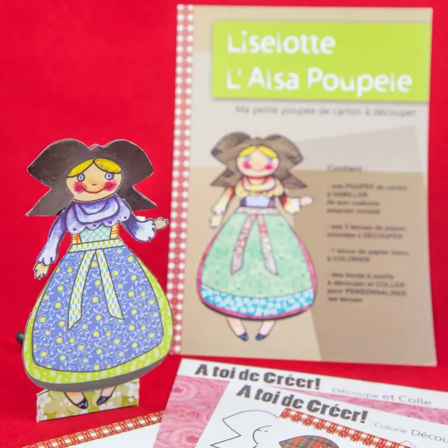 Geht's In Alsa Poupele poupée carton à découper