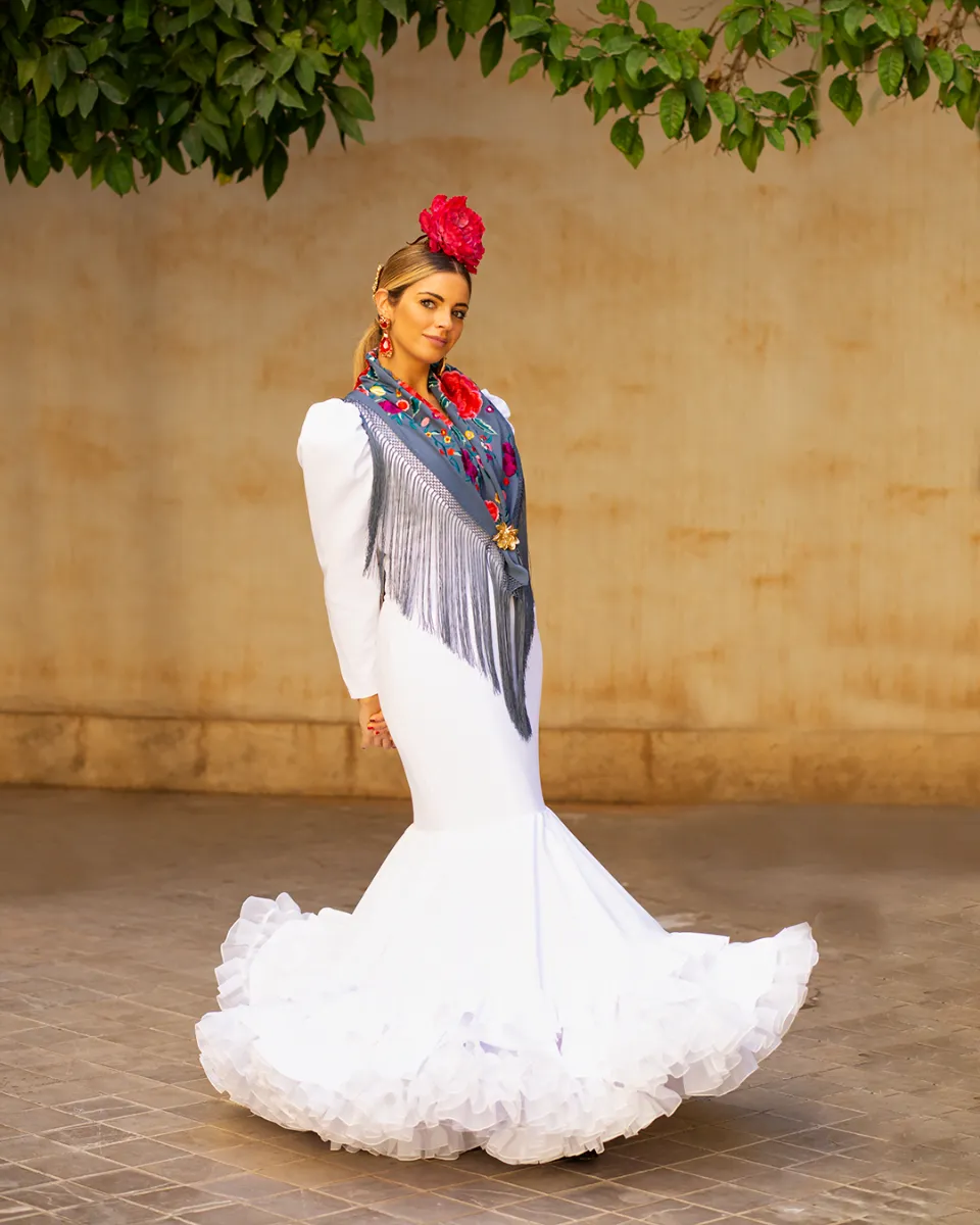 VIVA LA FERIA-MODA FLAMENCA Luz robe flamenca à volants