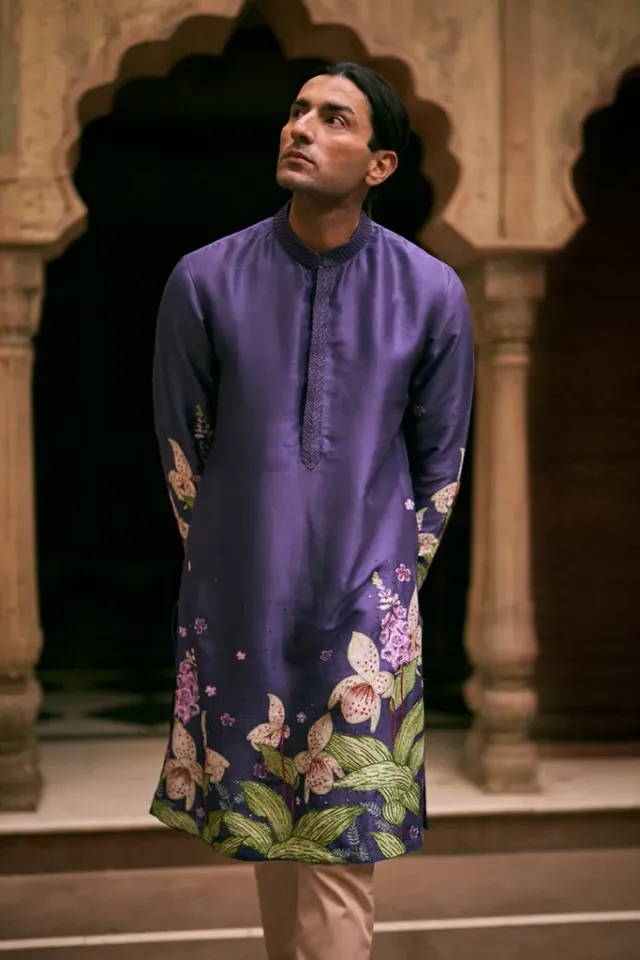 Rahul Mishra Valley Of Flowers Hand-Embroidered Kurta