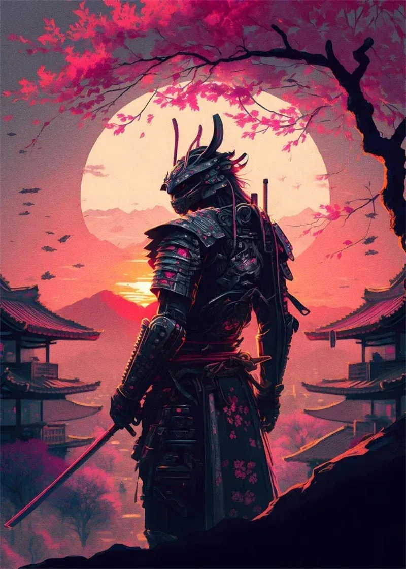 Japon style Samouraï tableau décoratif