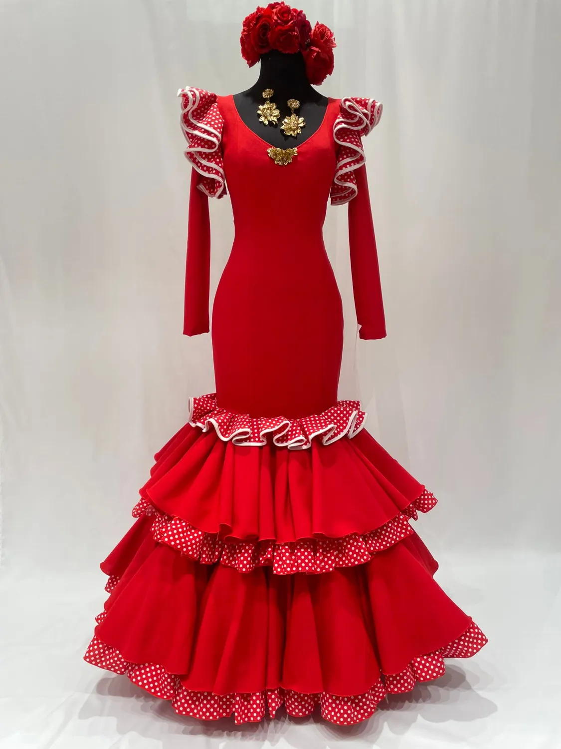 Viva la Feria Pepa robe flamenca rouge taille 42 stretch