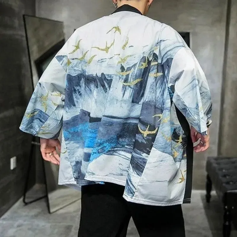 Japon style Vintage Haori Homme ‘shigeo’ veste japonaise