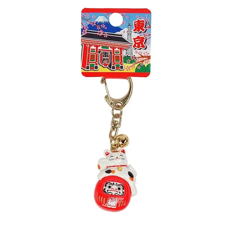 Japon style Porte-clés porte-bonheur japonais Maneki Neko Daruma