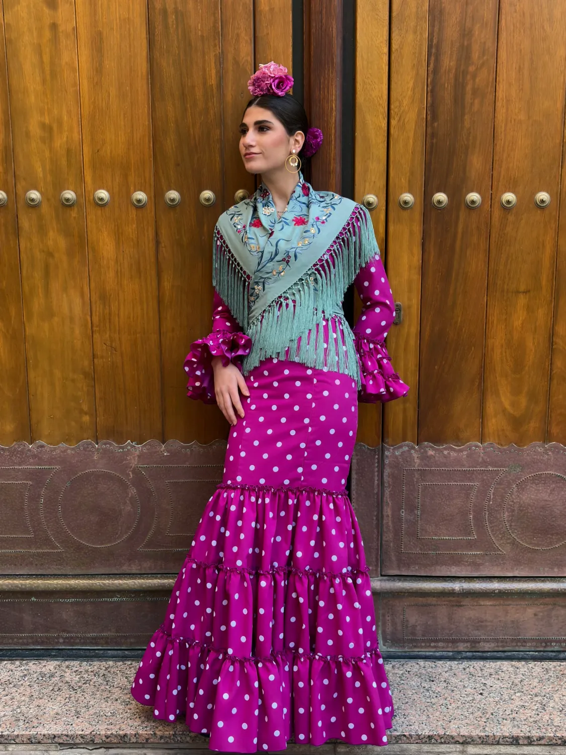 Viva La Feria Vanesa robe flamenco canastero stretch