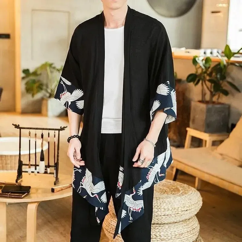 Japon style Ryota kimono cardigan long grues