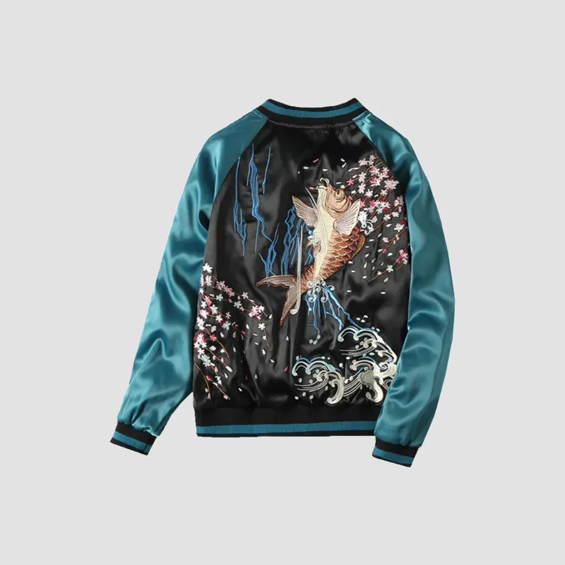 Japon style bomber femme imprimé japonais
