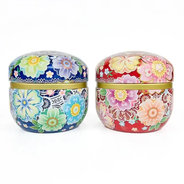 Japon style Fleur Japon lot 2 boîtes à thé fleuries