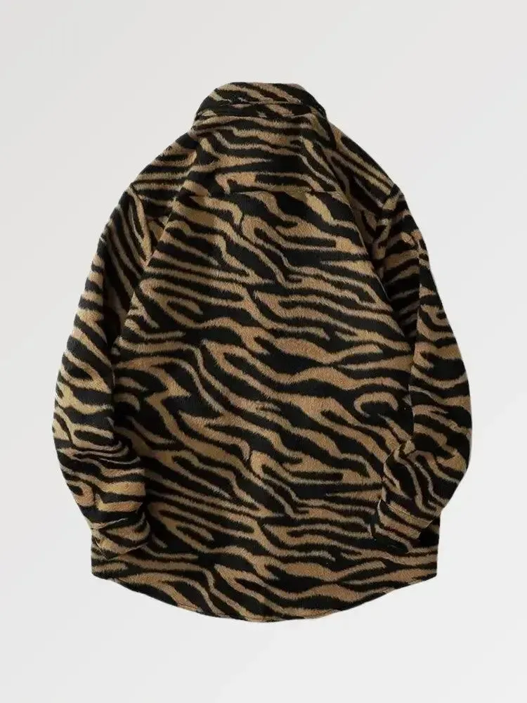 Japon style Zebra chemise flanelle laine homme