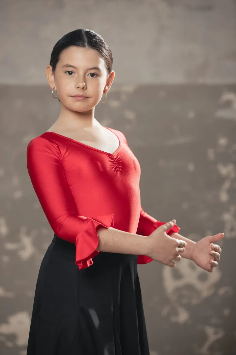 Viva la Feria maillot danse flamenco fille lycra volant