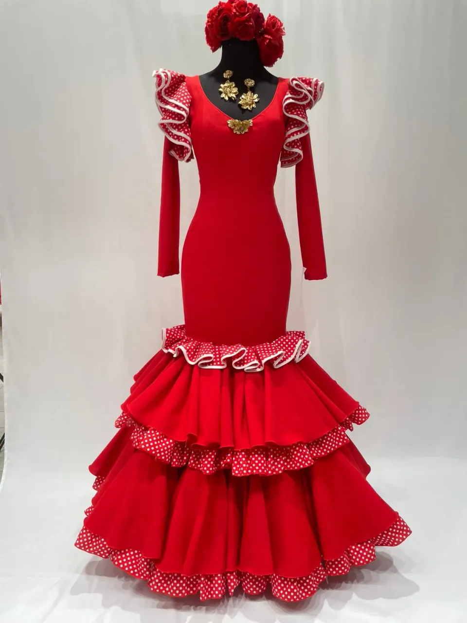Viva la Feria Pepa robe flamenca rouge taille 42 stretch