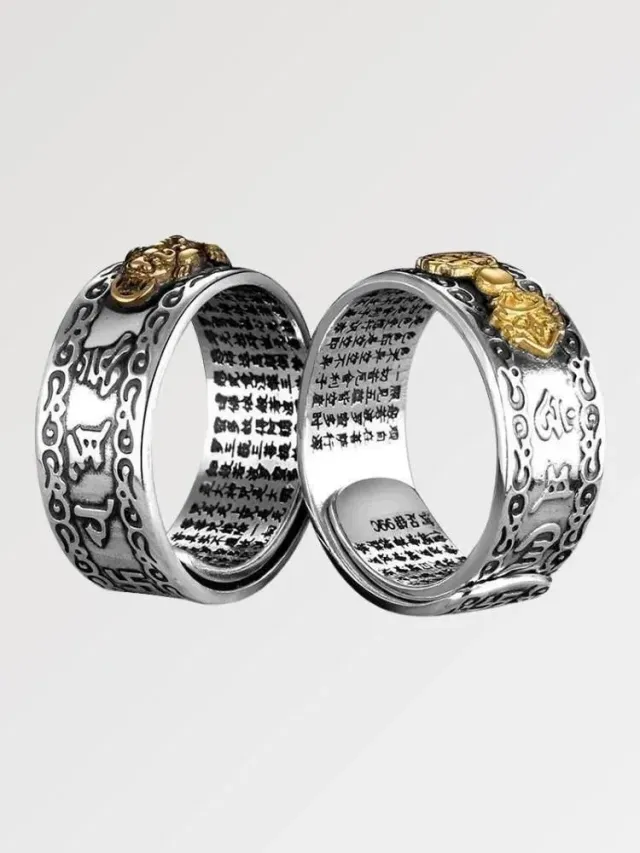 Japon style kingu bague gravée à l’intérieur en acier
