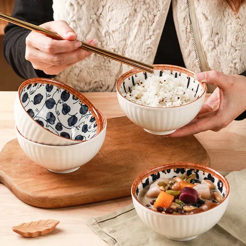 Japon style Tama coffret 6 bols peints main