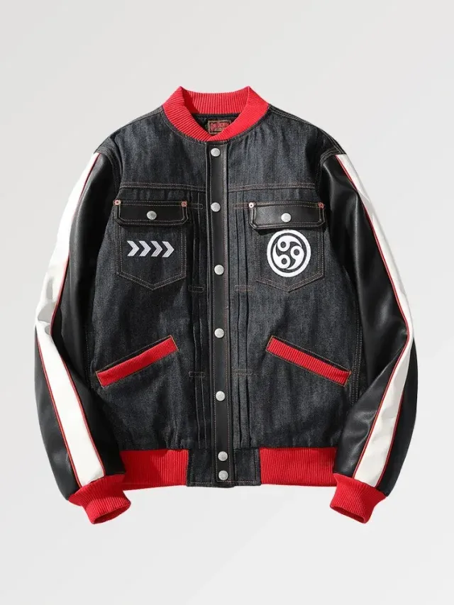 Japon style denim Konaya veste sukajan homme brodée
