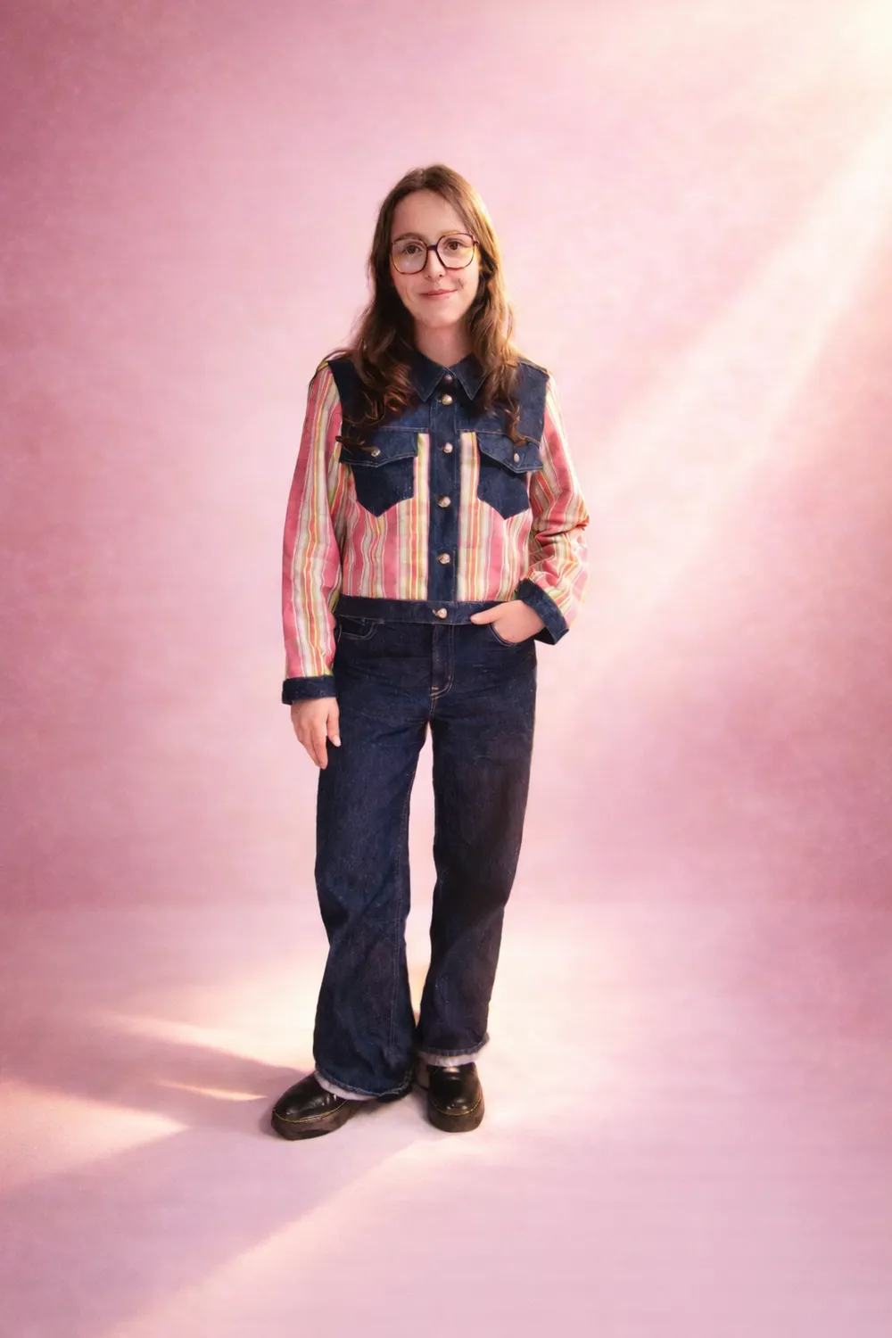 Geht's In Friskele blouson kelsch rose jean