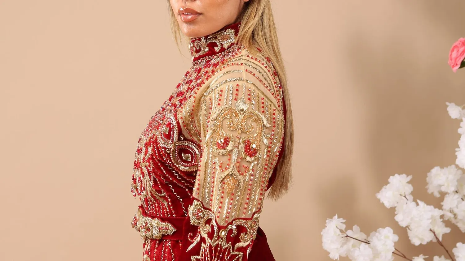 Célèbr'Orient Djamila badroune mariée tulle perlé