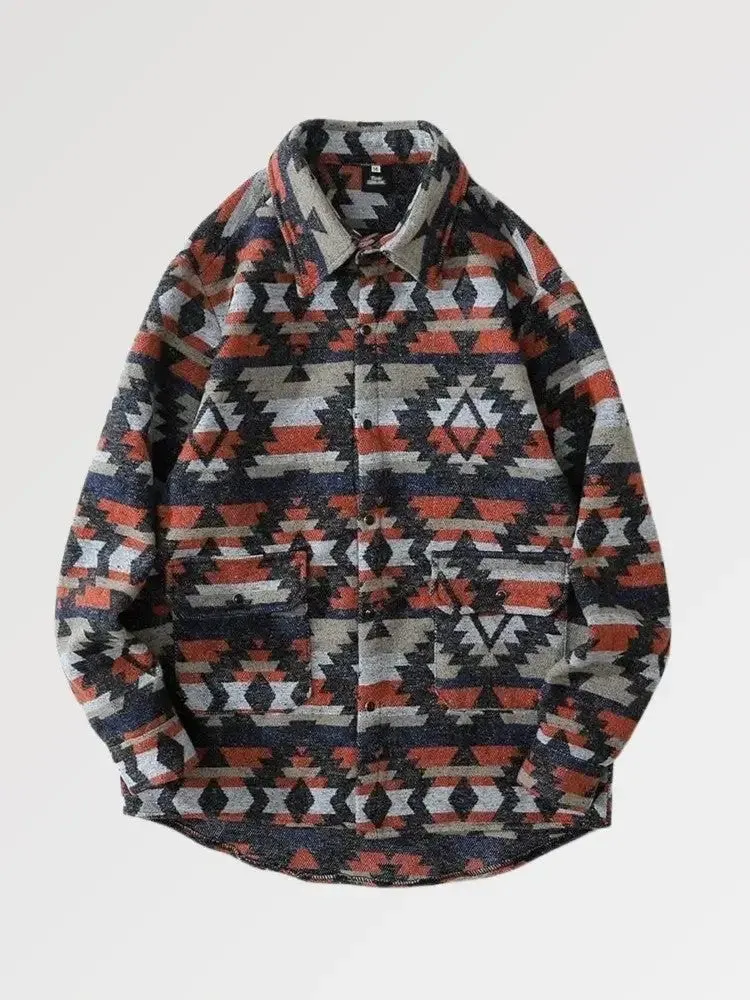 Japon style Katagami chemise en flanelle épaisse