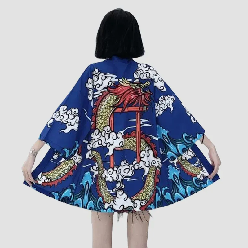 Japon Style Veste Kimono Femme Moderne veste ample