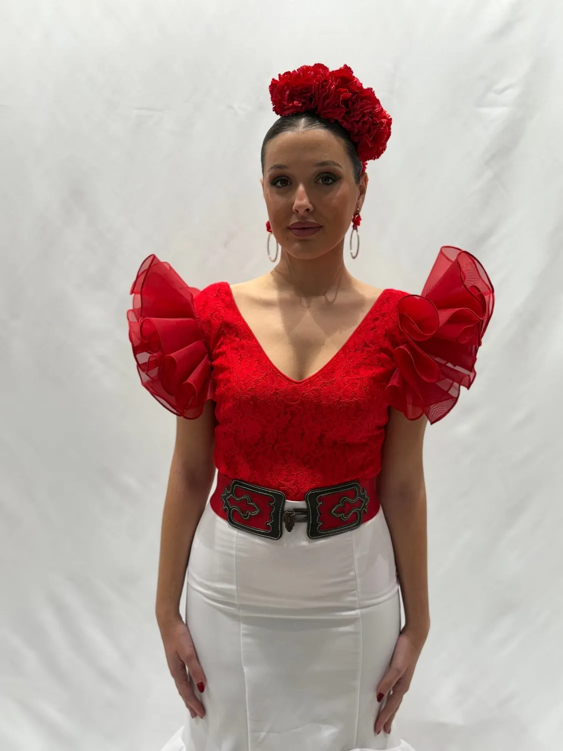 Viva la Feria corsage flamenco dentelle rouge