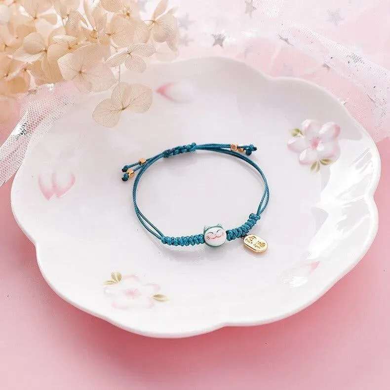 Japon style Bracelet Maneki Neko Koban bracelet porte-bonheur