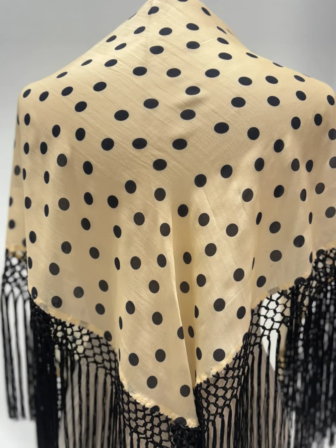 Viva La Feria mantoncillo châle à pois franges soie