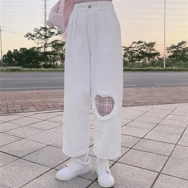 Japon style Kawaii pantalon motifs ludiques ample