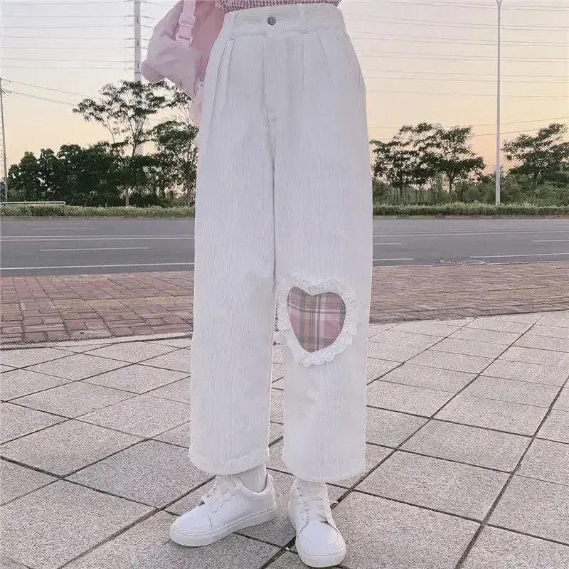 Japon style Kawaii pantalon motifs ludiques ample