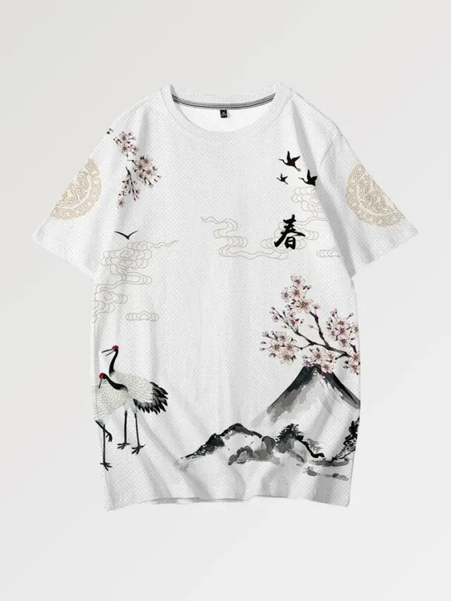 Japon style kashima t-shirt coton calligraphie