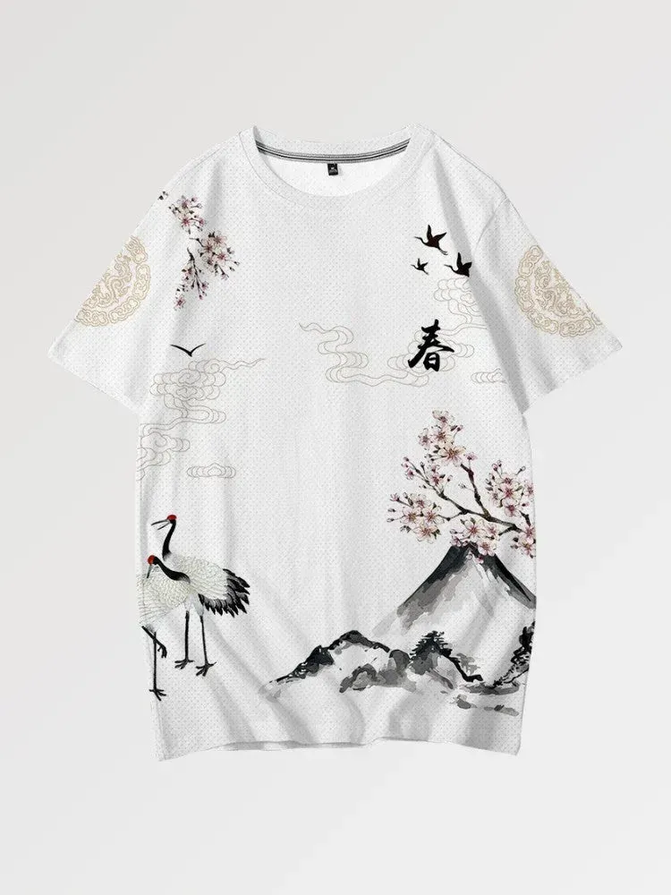 Japon style kashima t-shirt coton calligraphie