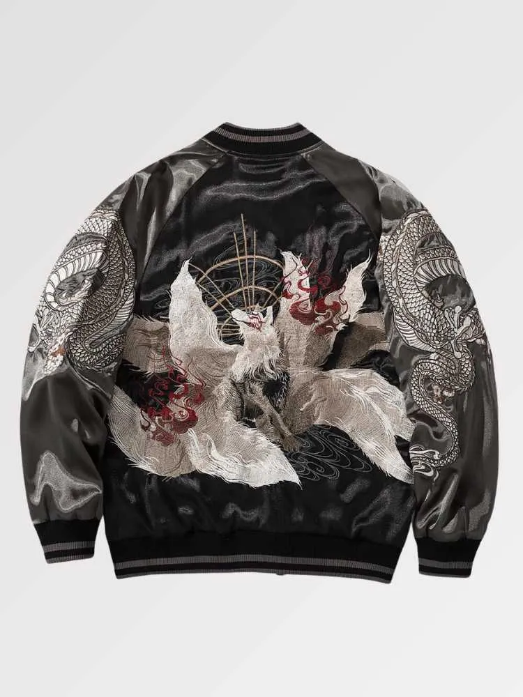 Japon style Veste Japonaise Sukajan ‘aikido’ veste brodée