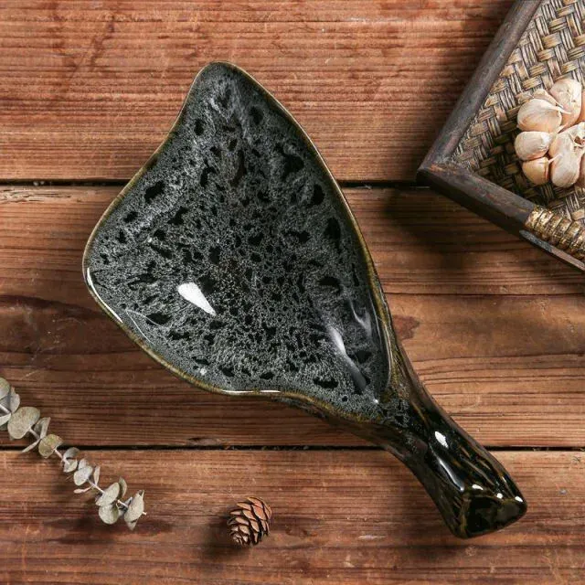 Japon style Plate Yuki assiette céramique artisanale