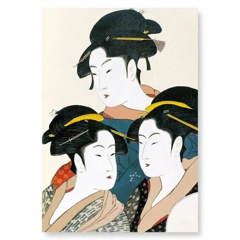 Japon style Trois Beautés tableau japonais Utamaro