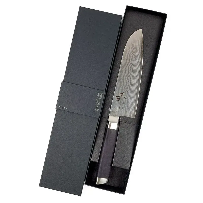 Japon style Santoku Damas couteau acier damas