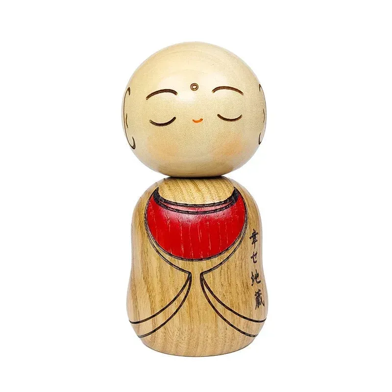 Japon style Kokeshi Moine Jizo poupée japonaise artisanale