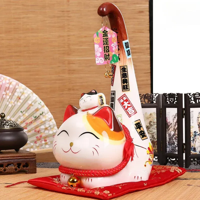 Japon style Maneki Neko Chat porte-bonheur