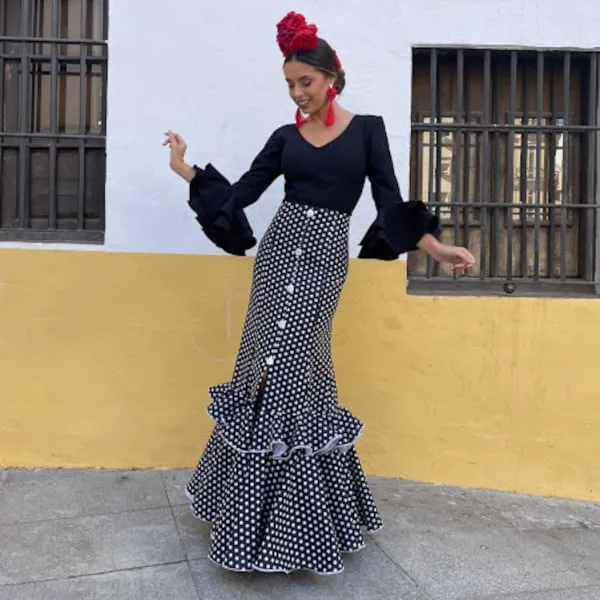 VIVA LA FERIA Falda Rociera modèle Cádiz