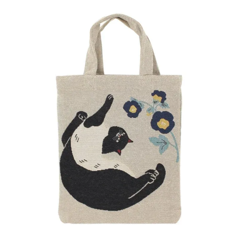 Japon style tote bag chat japonais