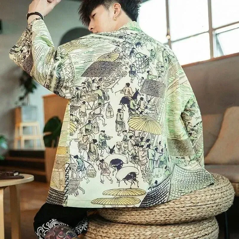 Japon style Kaïto Veste Kimono Homme