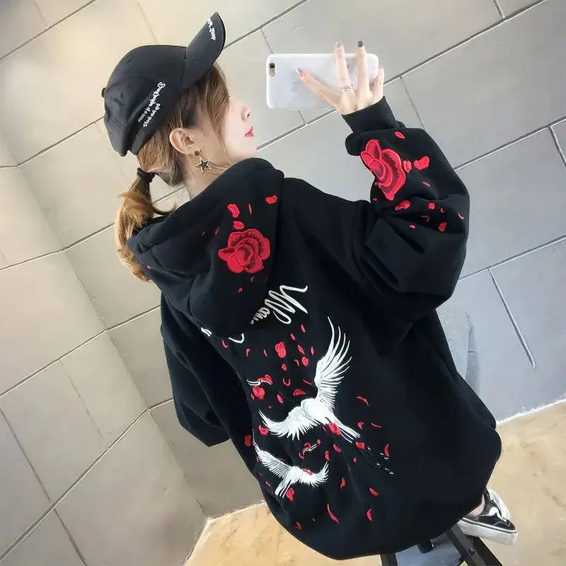 Japon style Motif Japonais sweat femme décontracté