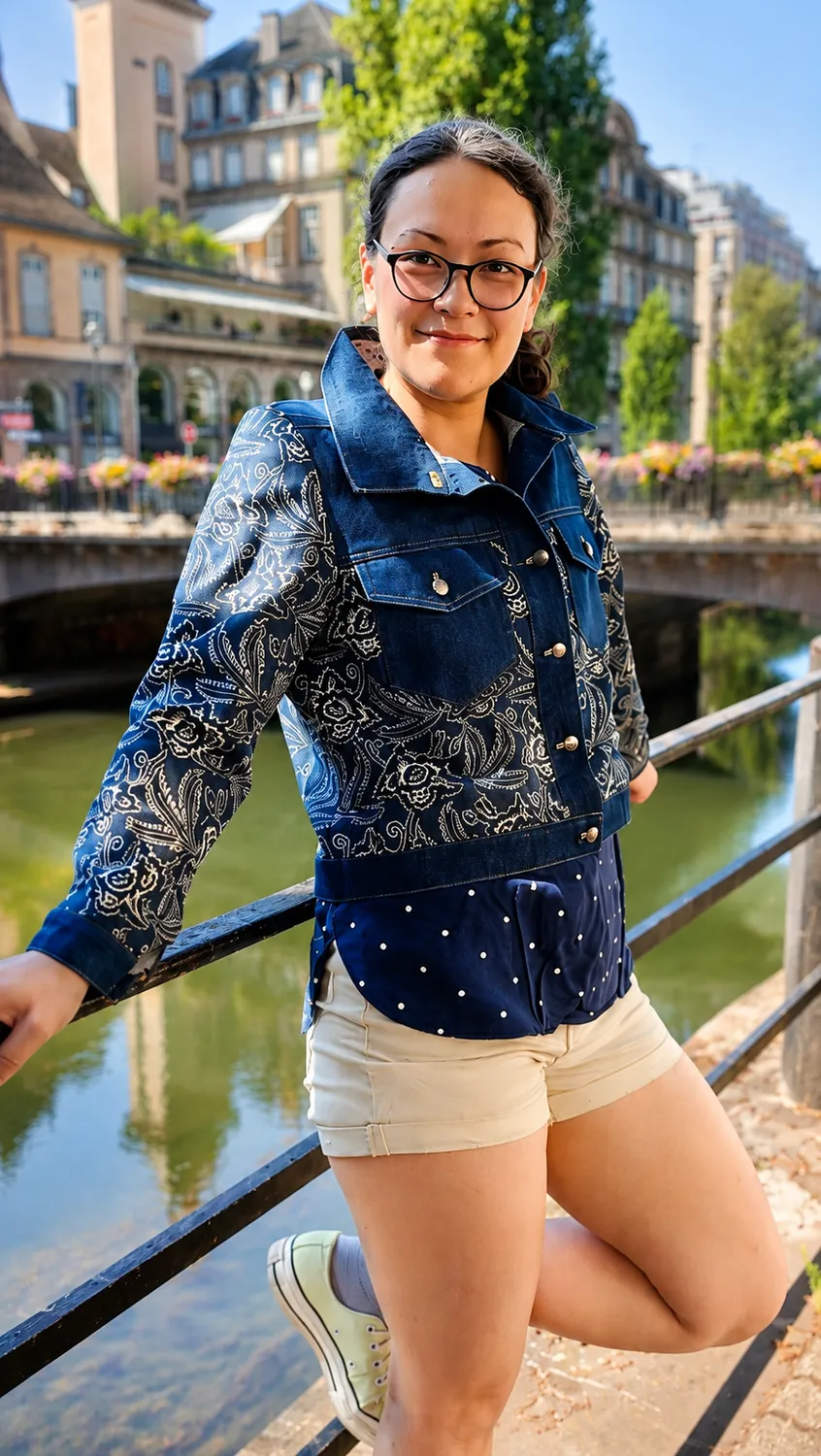 Geht's In Friskele blouson kelsch rose jean