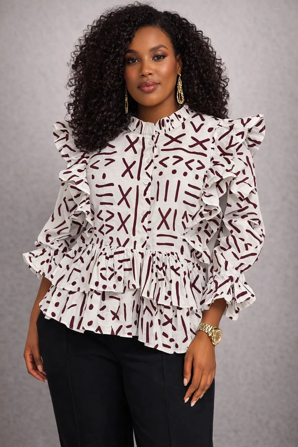 KAVAZI KVZ810 haut Boss Lady ankara à motifs