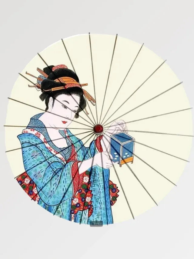 Japon style shika parapluie japonais geisha