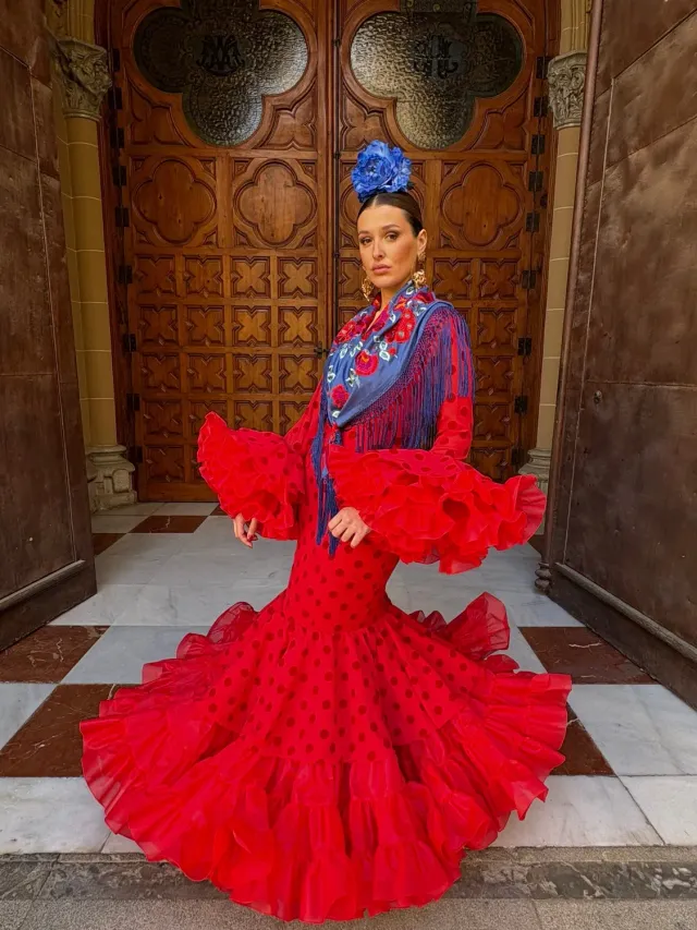 VIVA LA FERIA Nueva Peonía robe flamenca rouge noir