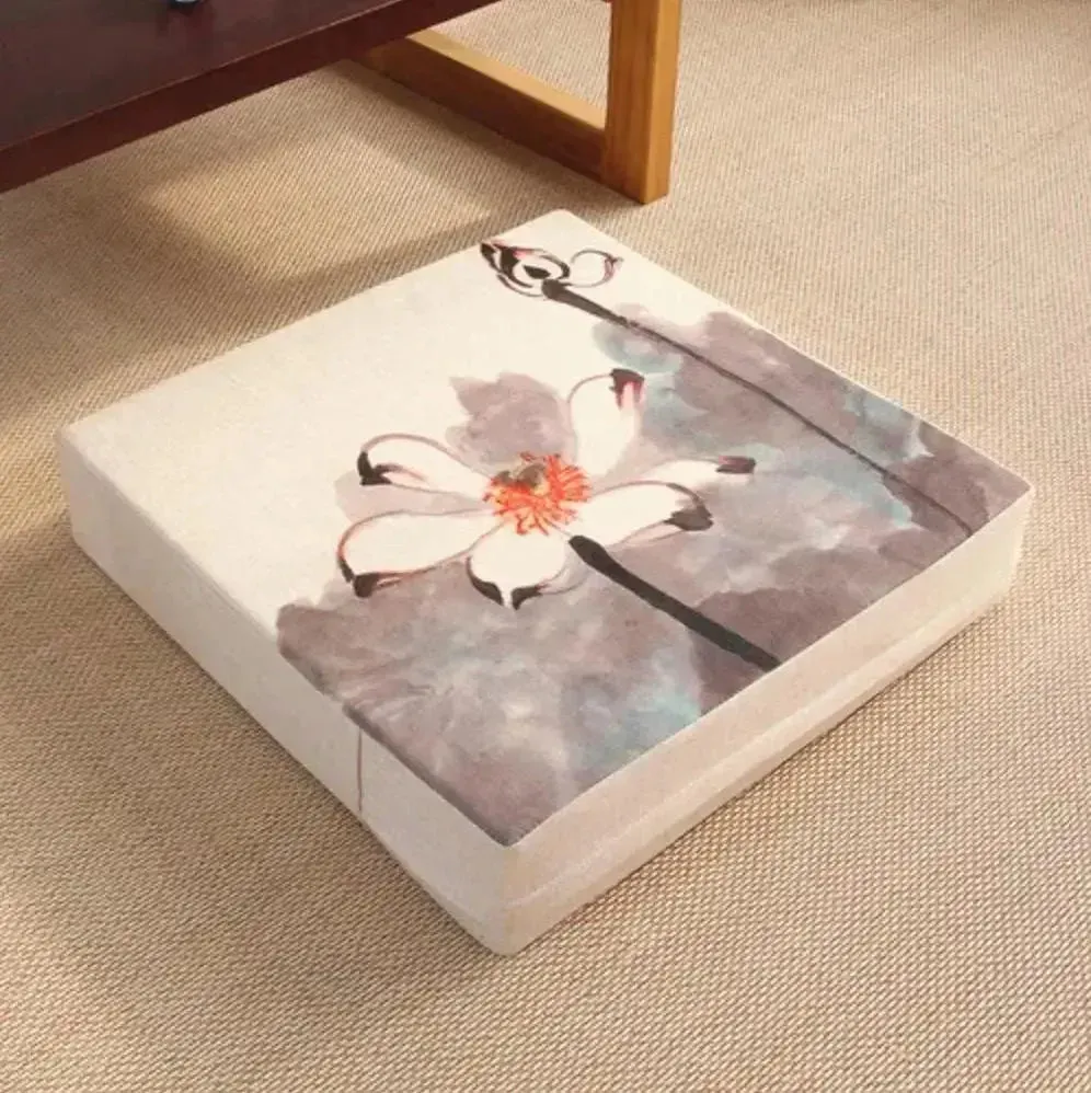 Japon style Ogaki coussin carré à fleurs